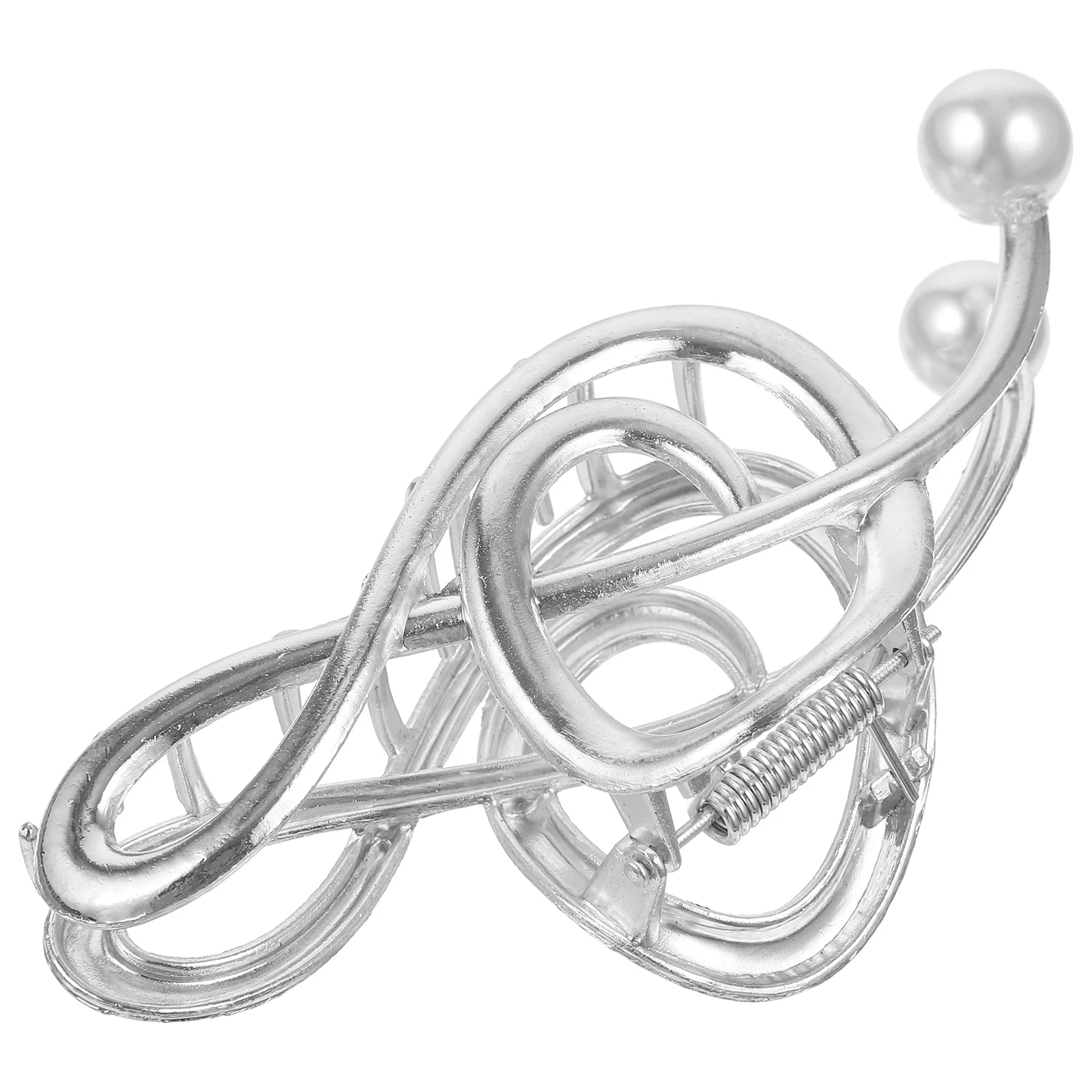 

Pearl Embellished Music Note Clip For Women Unique Metal Decorative Large Stylish Claw Clips Elegant Accessories Music Festival