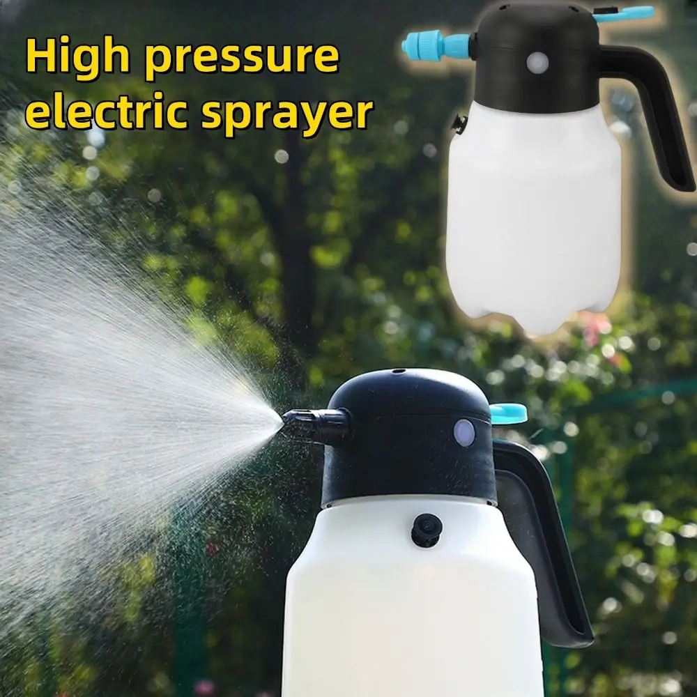 Pulverizador de espuma eléctrico de alta presión, pulverizador con bomba de aire de 2000mAh y 1,8l, botella pulverizadora multifuncional de gran capacidad para lavado de coches