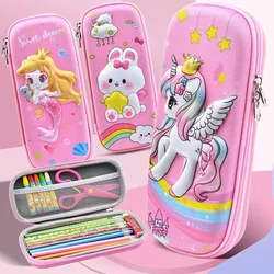 Cartoon 3D Pencil Case Kawaii Large Capacity Waterproof Pen Bag Cute Stationery Storage Box for Boys Girls School Supplies