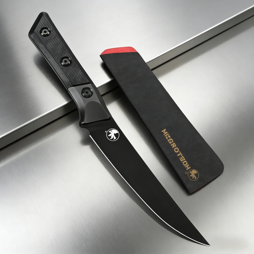 

Kitchen steak knife, household bread slicing knife, and fruit knife with a handle design combining G10 and titanium alloy