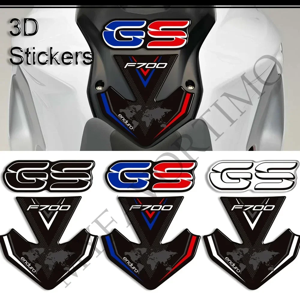 Stiker dekorasi sepeda motor bantalan tangki pegangan stiker pelindung Gas Kit minyak bahan bakar lutut untuk BMW F700GS F700 F 700 GS