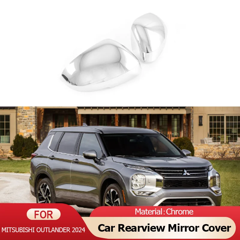 

for Mitsubishi Outlander GM MK4 2022 2023 2024 Chrome Plating Car Rearview Mirror Cap Trim Sticker Car Accessories Car-styling