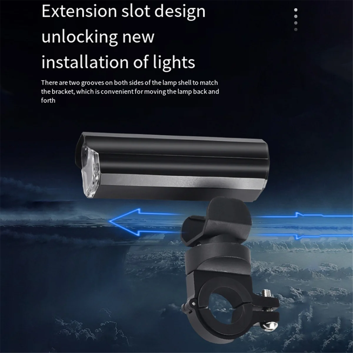 

AU-Велосипедный фонарь, велосипедная фара, велосипедный перезаряжаемый фонарик, руль, зарядка через USB, горная дорога