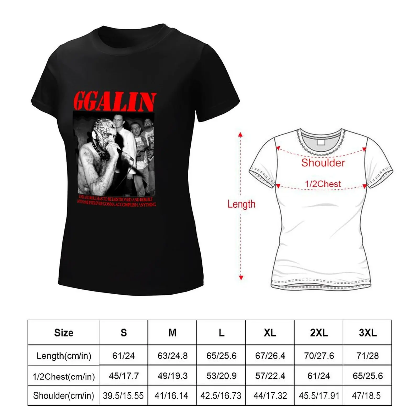 GG Allin T-Shirt tops shirts graphic tees funny t shirts for Women