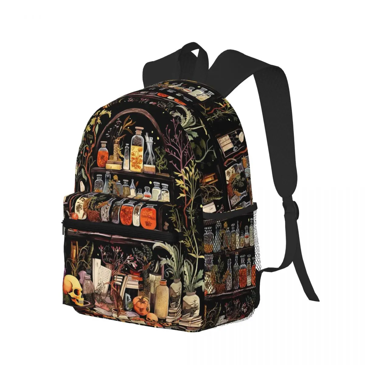 

Witch'S Potion Brewing Scene Printed Student Backpack School Bag Hiking Travel Daypack for Men Women Bookbag Shoulder Bags