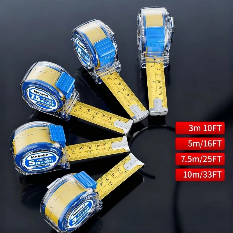 شريط قياس عالي الجودة من الفولاذ المقاوم للصدأ بطول 3-10 أمتار في نظام متري وإمبراطوري مناسب للأعمال الخشبية والاستخدام المنزلي #3