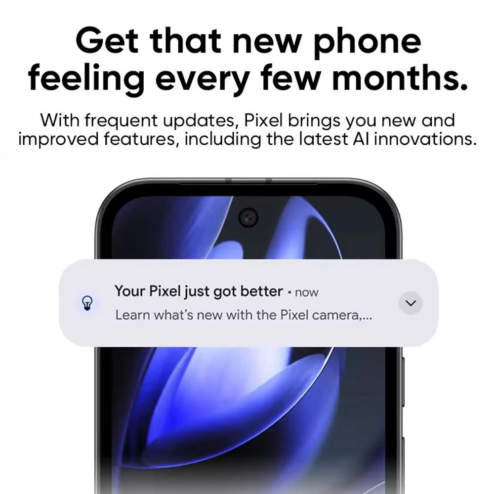 الإصدار العالمي لهاتف Google Pixel 9a 5G الذكي Google Tensor G4 شاشة 6.3 بوصة 120 هرتز Actua بطارية 5100 مللي أمبير في الساعة كاميرا خلفية 48 ميج