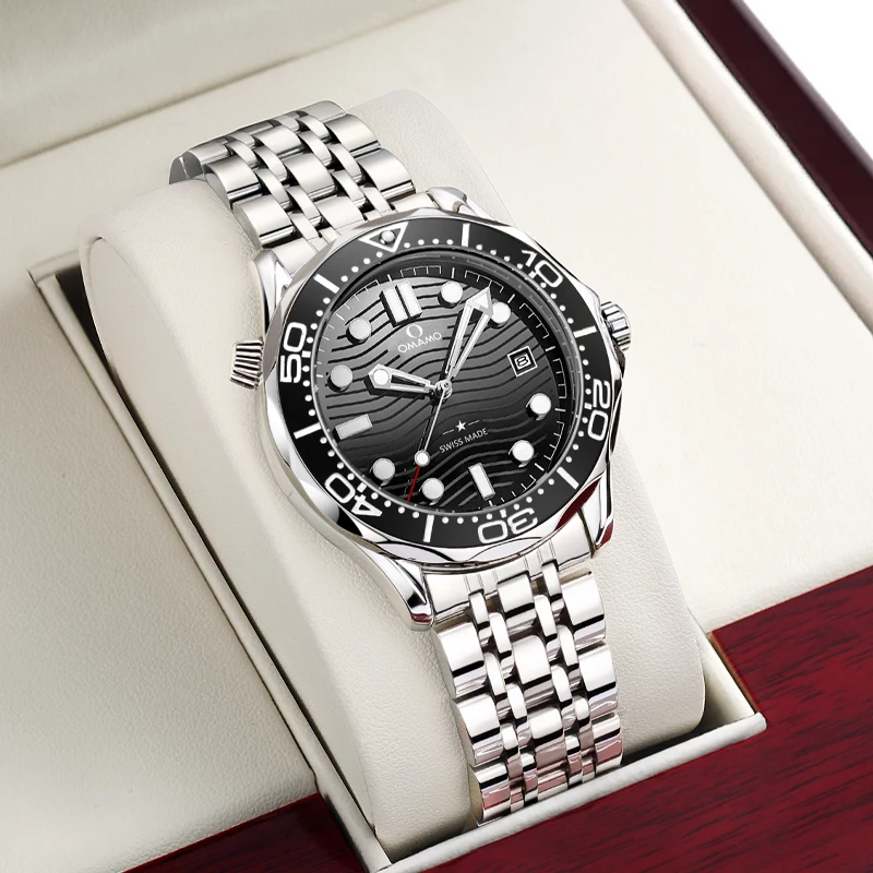 Nowy męski zegarek kwarcowy, luksusowy zegarek męski w stylu europejskim i amerykańskim, modny i stylowy, seria Seahorse, casualowy, świecący, wodoodporny zegarek z kalendarzem dla studentów, modny, idealny na prezent, markowy zegarek.