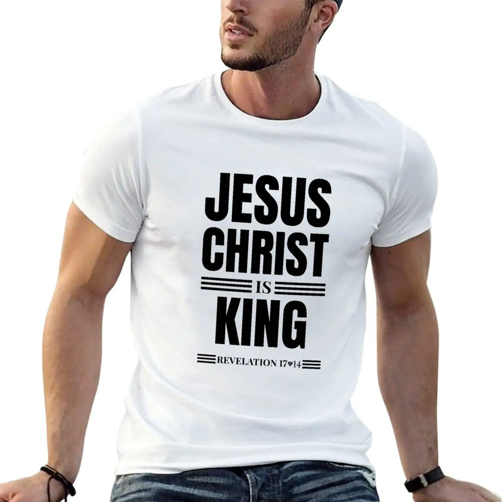 

REVELATION 17:14 JESUS CHRIST IS KING-Golden color T-Shirt man t shirt designer t shirts for man graphic funny T-Shirt