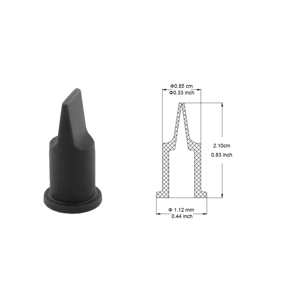 Électrovanne 10PCS Mini Black Silicone Duckbill Valve Anti Dust Valve for Daily Use Autres vannes — détail 3