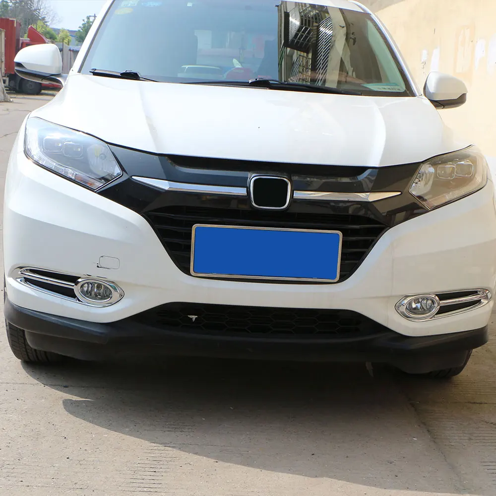 For Honda HR-V HRV Vezel 2014 2015 2016 2017 2018 2019 2020 Car Front Fog Light Cover ABS Chrome Trim Foglight Protector