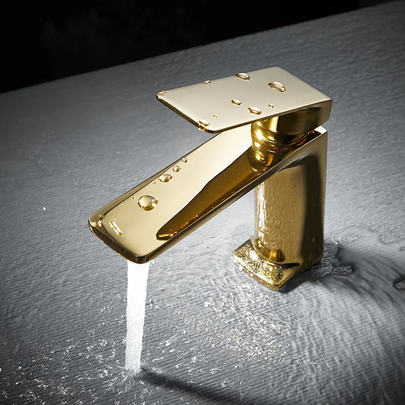 

New Arrivals Gold Bathroom Faucet Basin Faucet Mixer Tap Black/Chrome Wash basin Faucet Hot & Cold Waterfall Faucet Brass