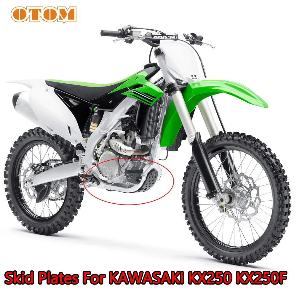 OTOM Motorrad KX250F 2009-2020 Unterfahrschutzplatten für KAWASAKI KX250 2020 Motocross Motorschutz 55020-0443-6C