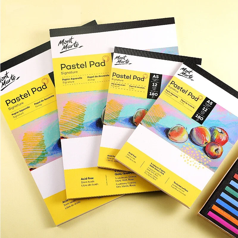 A4/A5 Colorful Painting Book Thickened 180g 12 Sheet of 4-color Pastel Paper Student Drawing Color Lead Sketchbooks Art Supplies