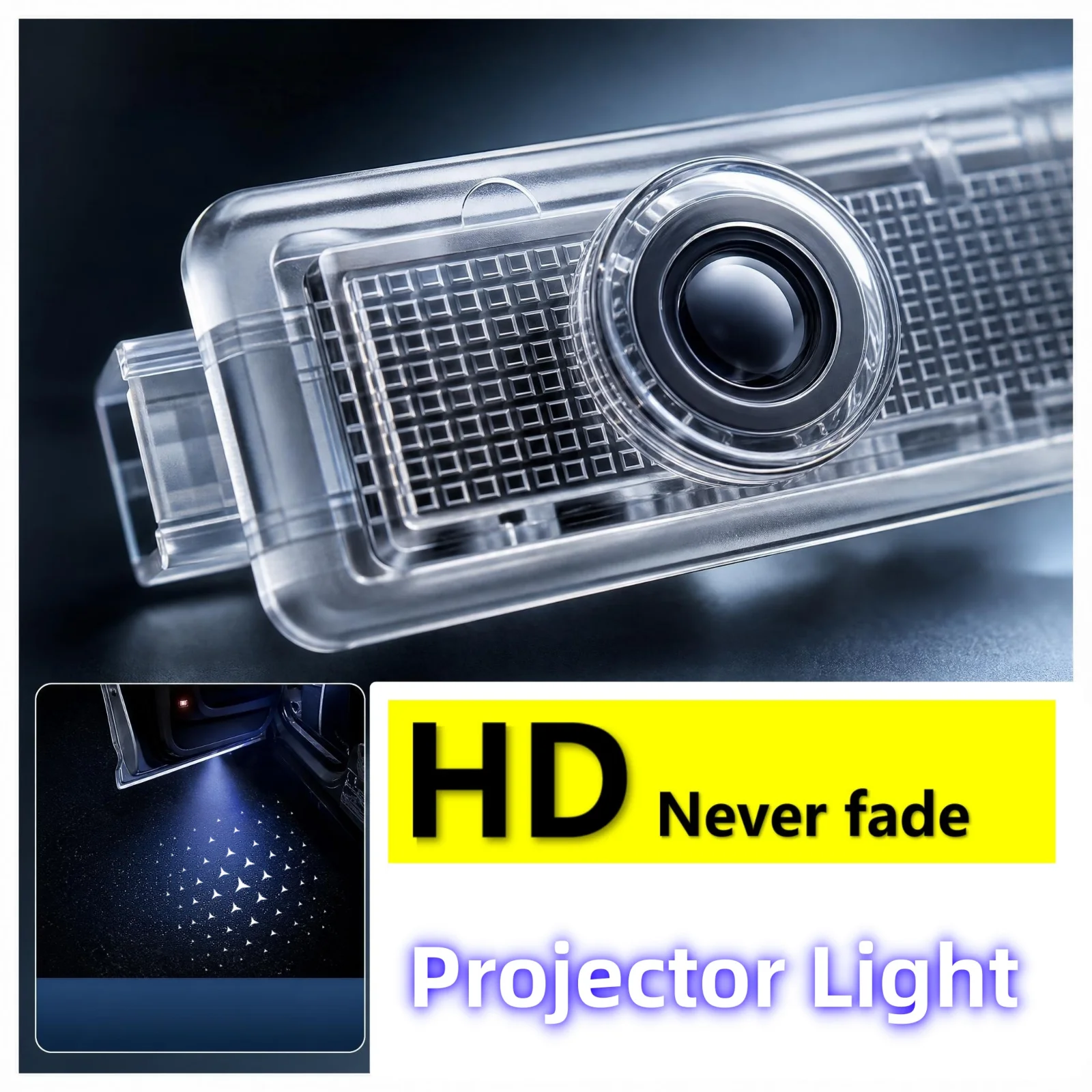 HD 2PC Led Car Door Ghost Shadow Welcome Light For Mercedes Benz CLA CLS Coupe W257 C238 C117 C118 2010-2023 W117 W218 C205 C207