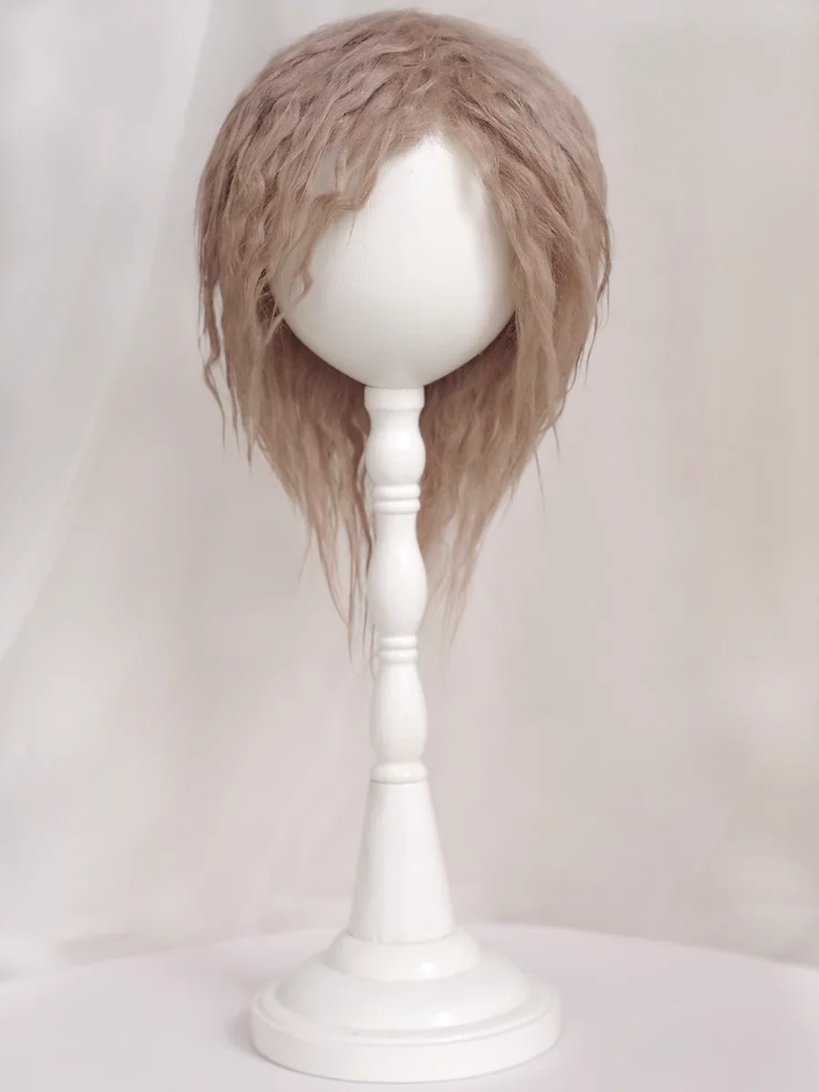 New 1/12 1/8 1/6 1/4 1/3 12cm 14cm BJD Plush fabric wig Milk Coffee For PukiFee lati Doll Antiskid DD MSD MDD DY BJD Doll Wig