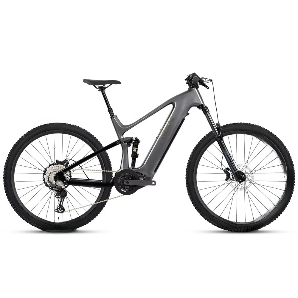 Mountain bike elettrica a sospensione completa EM10 BAFANG M510 48V 250W Telaio in fibra di carbonio 12S Mountain bike elettrica 29 pollici
