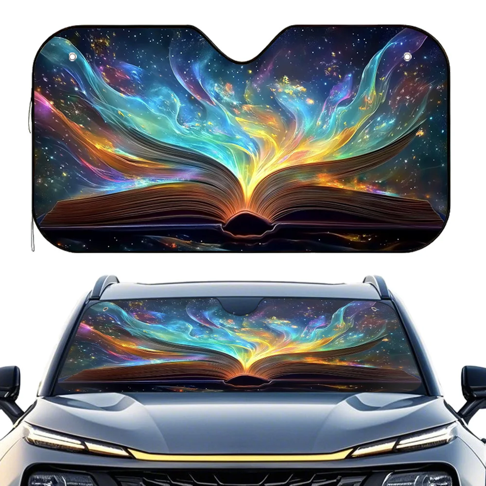 1pc Magical Open Book Car Sun Visor, Reduces Sunlight Exposure, Provides Comfortable In-Car Temperature, Ideal For Long Drives