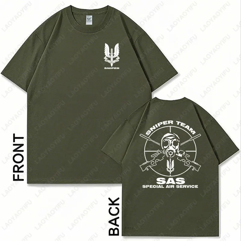 Military SAS Sniper Men Tshirt Sniper Shirt Army T-Shirt for Man Special Military Operations Short Sleeve Casual Male cotton Tee