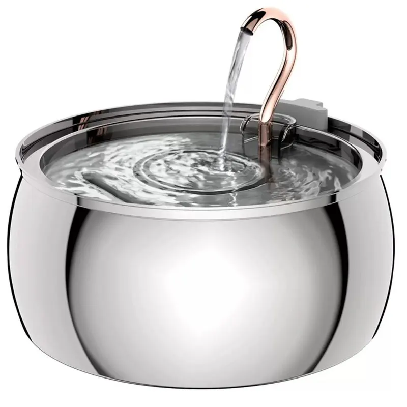 Pet Intelligent Water Dispenser Stainless Steel Fountain Automatic Circulation Cat Water Dispenser Mute Feeder 4L Swan Neck
