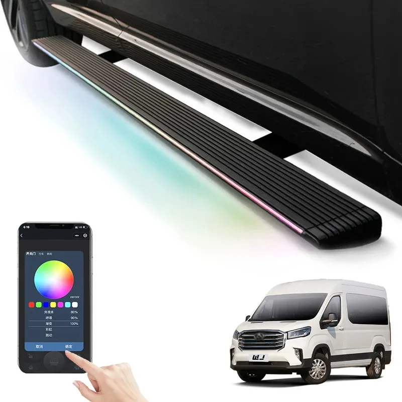 أضواء LED فائقة السعر للسيارة Padel SideSteps لوحات تشغيل كهربائية قابلة للسحب لـ SAIC Maxus v90 #2