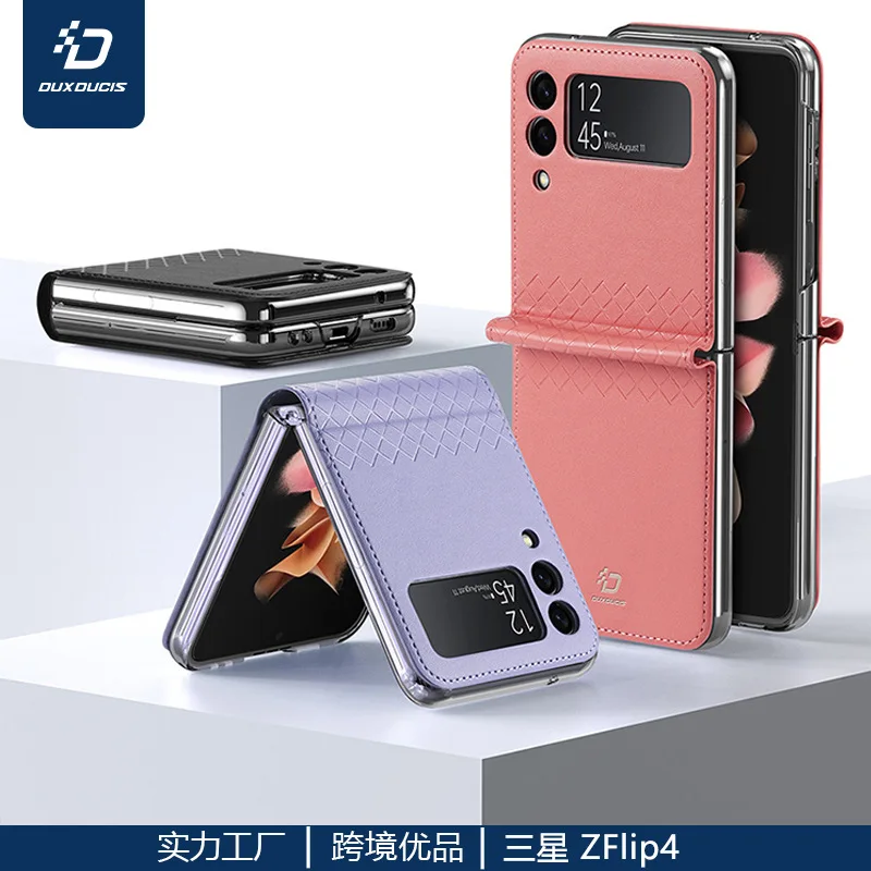Funda de cuero Pu Original Dux Ducis para Samsung Galaxy Z Flip 7 6 5 Flip7 Flip6 Coque funda fina de lujo fundas de teléfono tipo billetera