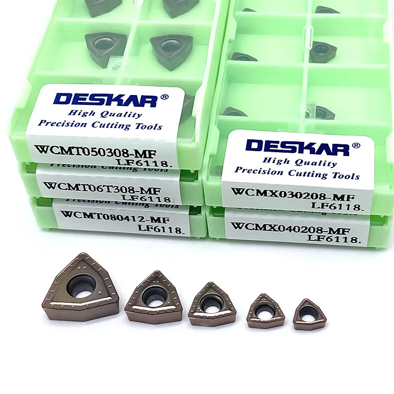 

DESKAR WCMX030208 WCMX020408 WCMT050308 WCMT06T308 WCMT080412 SF LF6018 MF LF6118 вставки для U-образных сверл токарный станок с ЧПУ резка