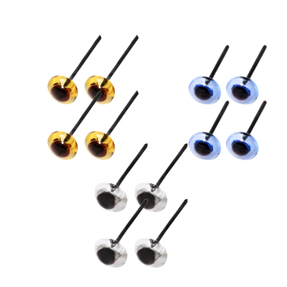 150 pares de ojos de seguridad de animales de plástico Premium 5mm azul marrón transparente DIY Artesanías hechas a mano y proyectos de arte ojos DIY