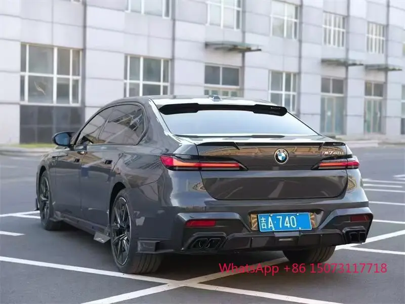 ألياف الكربون MSY نمط الجسم أطقم الناشر الخلفي ل 7 سلسلة I7 G70 2023-2024 التنانير الجانبية الشفة الأمامية #6