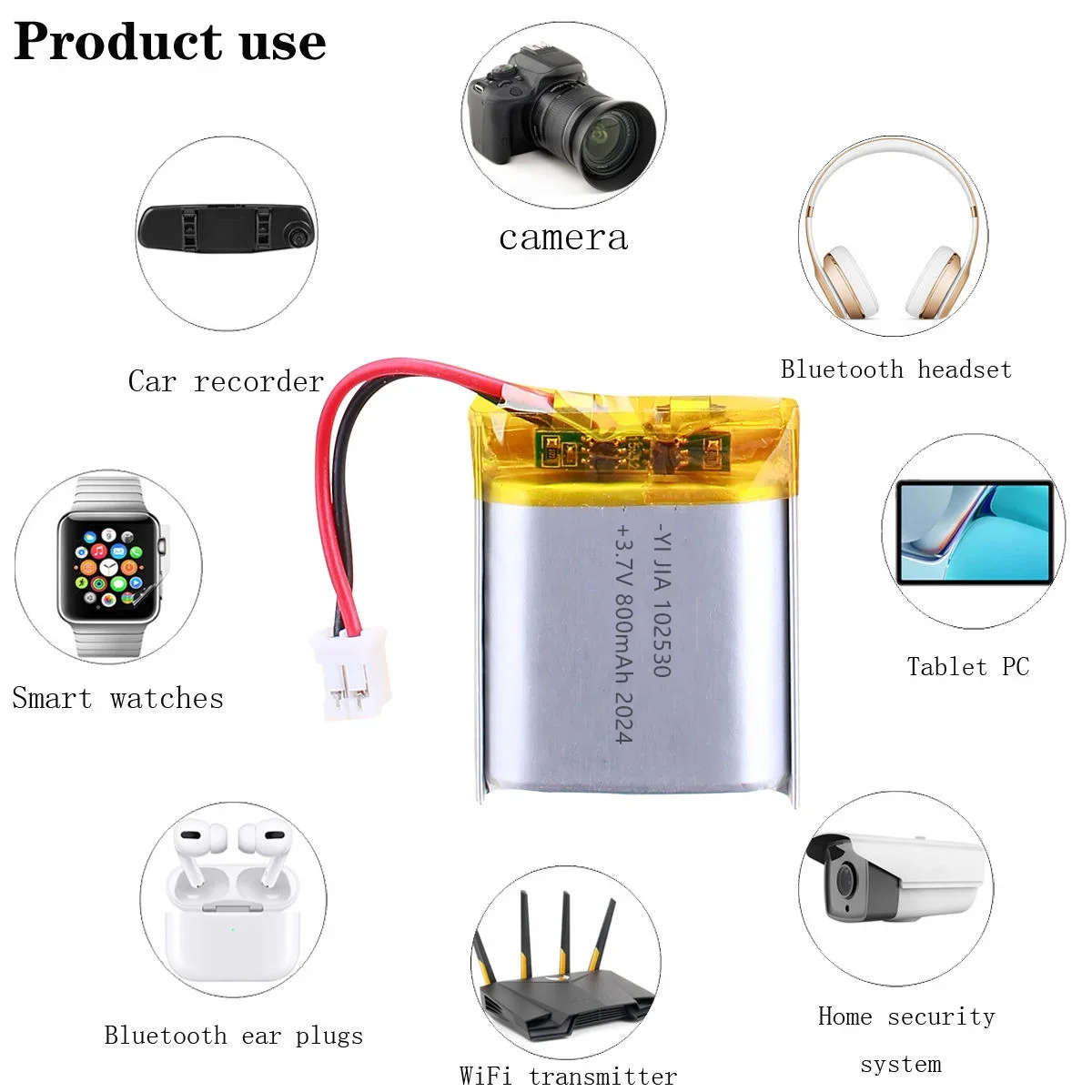 102530 Rechargeable Battery Lithium Polymer Battery 102530 3.7V 800mAh Electronic Product High Capacity Battery