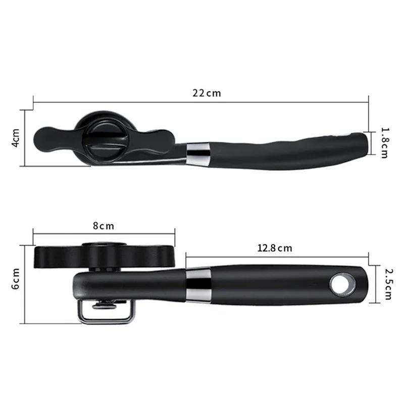 Stainless Steel Can Opener Professional Kitchen Tools Handheld Manual Can Opener Side Cut Jar Opener Kitchen Gadgets 2024 New