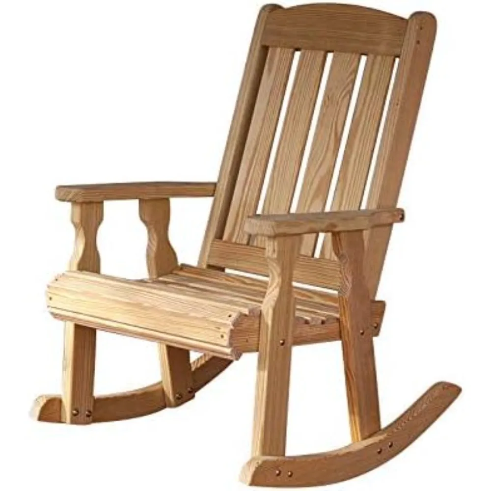 

Amish Heavy Duty 600 Lb Mission Pressure Treated Rocking Chair (Unfinished)
