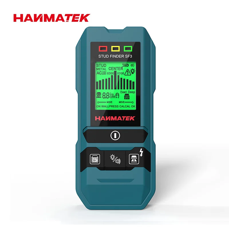 HANMATEK SF3 4 en 1 buscador de vigas pernos de madera detección de metales detección de cable en vivo buscador de medición de metales Detector de pared escáner