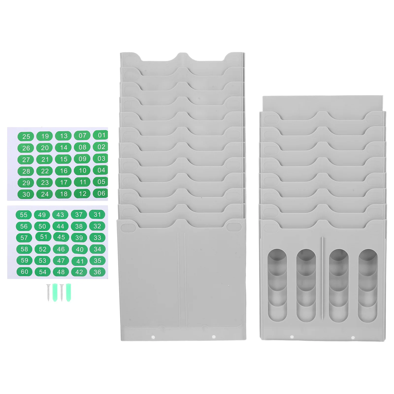 Porta biglietti da visita in plastica da 4 pezzi con design multi-griglia per vassoio selezionatore di carte da utilizzare in forniture di fabbrica e