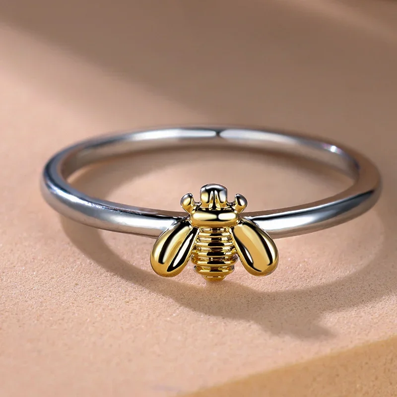 Popular Little Bee Ring Vintage Exquisite Temperament, Small Animal Ring, Advanced and Simple Jewelry