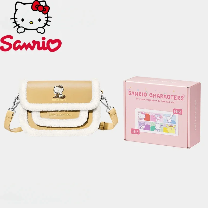 Sanrio Original New Women's Shoulder Bag Luxury Brand Original Fashion Women's Shoulder Messenger Bag Cartoon Plush Women's Bag