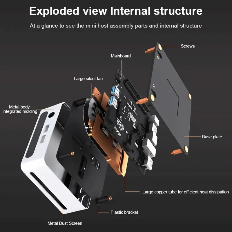 Imagem -06 - Aittact-mini pc Amd Ryzen 7530u Ryzen 7730u Gpu 2000 Mhz Windows 10 11 Ddr4 Memória 64gb Wifi6 Nuc Novo