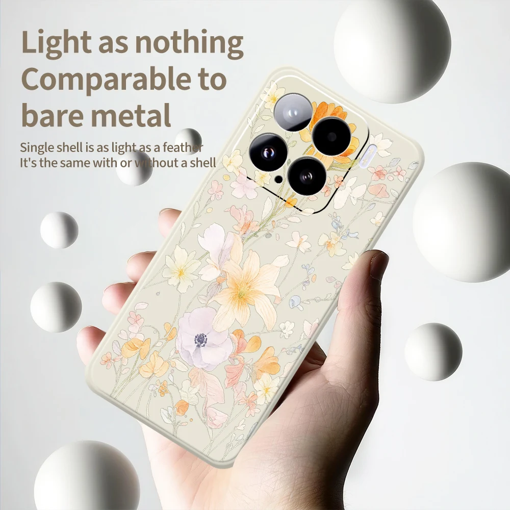 Funda de teléfono con flores frescas para Xiaomi Mi 15 Ultra Mi 14T 13T 12T 11T Pro, funda de silicona para Xiaomi Mi 13T Pro Mi 11T Pro