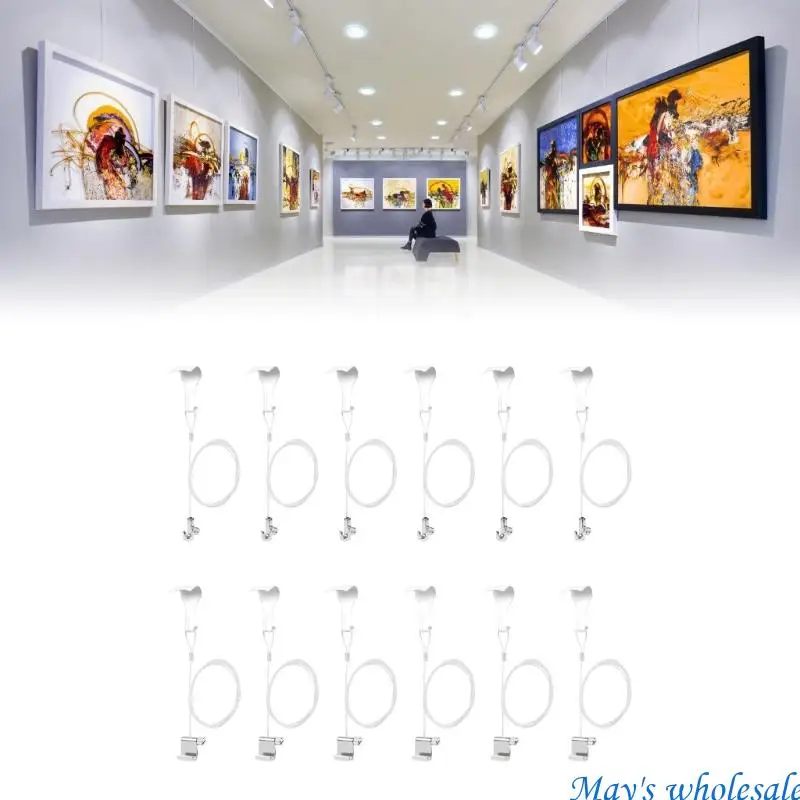 6Pcs Wall Art Hanging System Picture Hanging Hardware for Home Office Gallery 448A