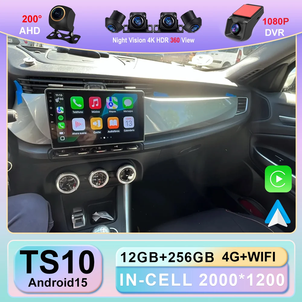 

Автомагнитола на Android 13, мультимедийный плеер для Alfa Romeo Giulietta 2010-2014, стерео головное устройство Carplay, автоэкран на Android, разъем 2din