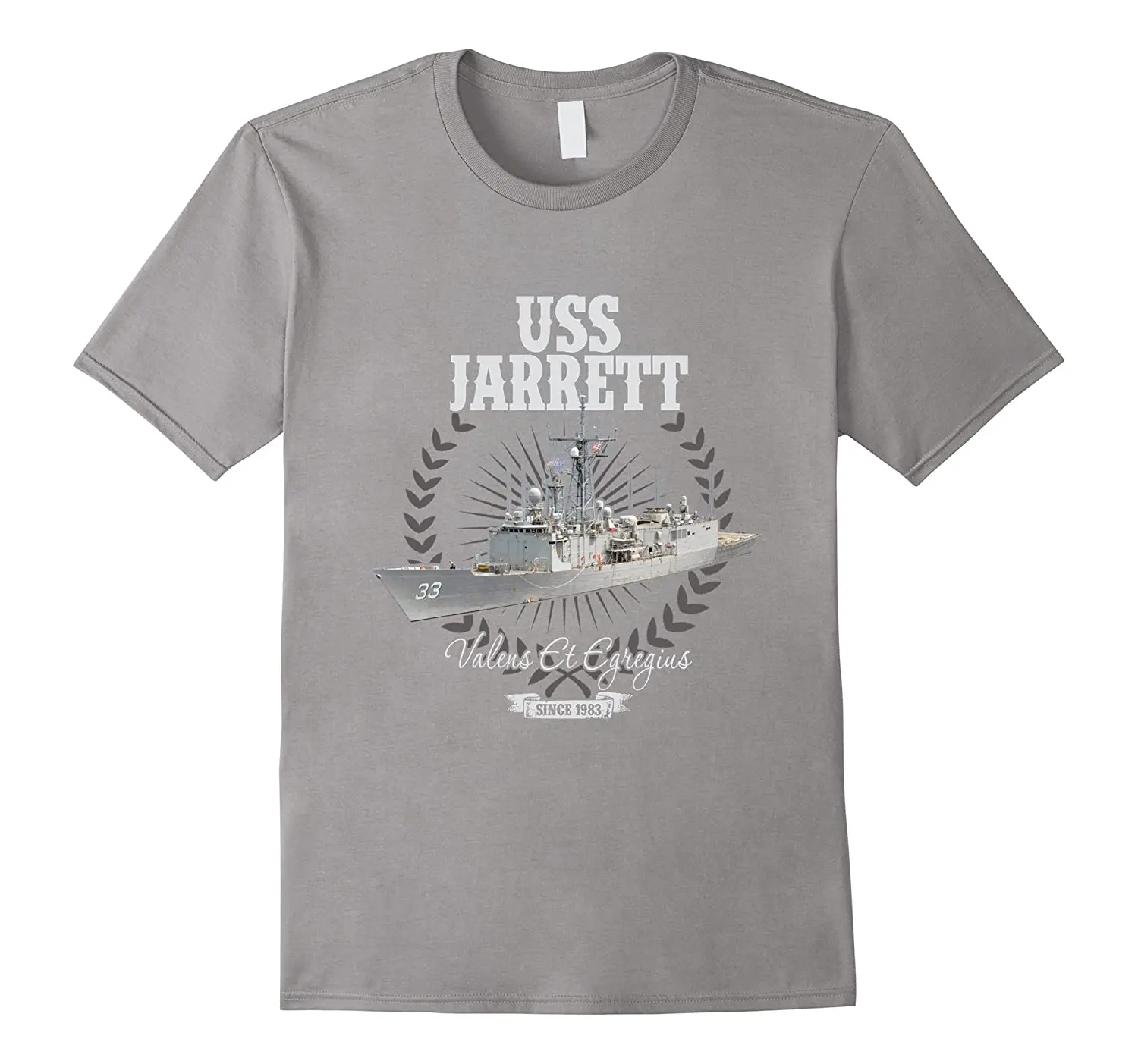 Perry Class Guided Missile Frigate USS Jarrett FFG-33 T-Shirt. Summer Cotton Short Sleeve O-Neck Mens T Shirt New S-3XL