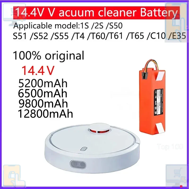 

\Новый Xiaomi Roborock S50 S51 T4 T6, замена литий-ионного аккумулятора 14,4 В, для робота-пылесоса Roborock S505 S51 ;