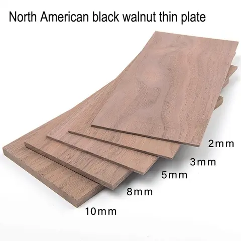 North American Black Walnut Thin Board Handmade DIY Solid Wood Thin Sheet Log Polished Wood Board Supports Custom Size