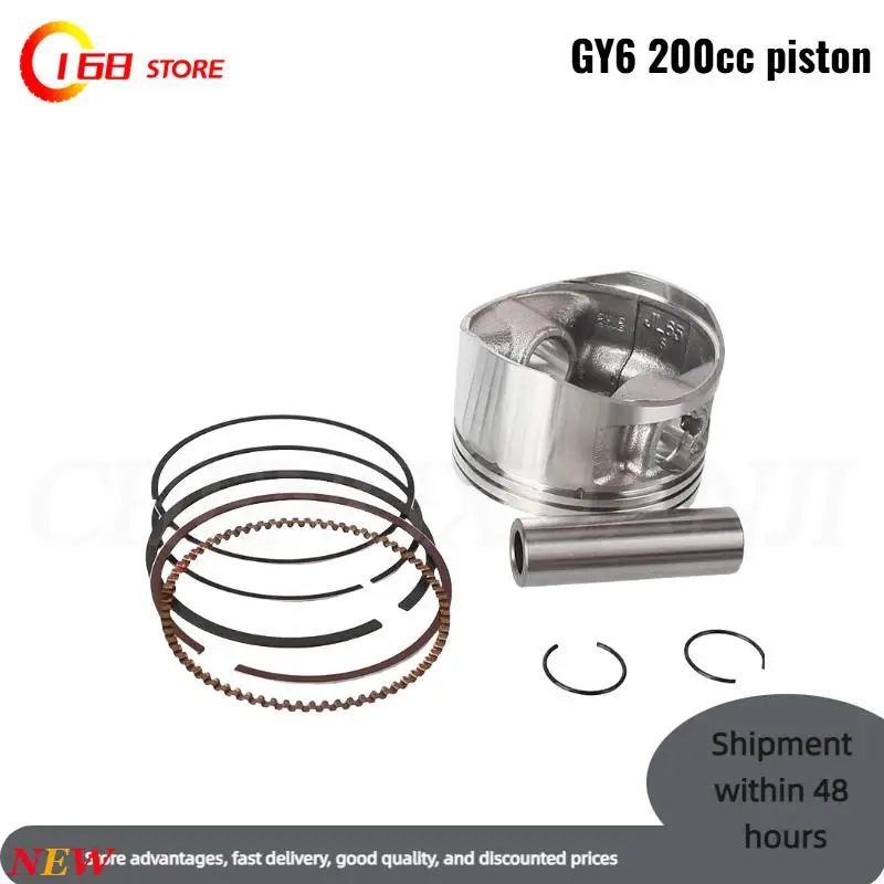 

1P57QMJ 1P52QMI 152QMI GY6-200 62.5mm Piston & Ring Set for 4-Stroke Air-Cooled Scooter Moped ATV QUAD – Fits GY6 125 GY6 150