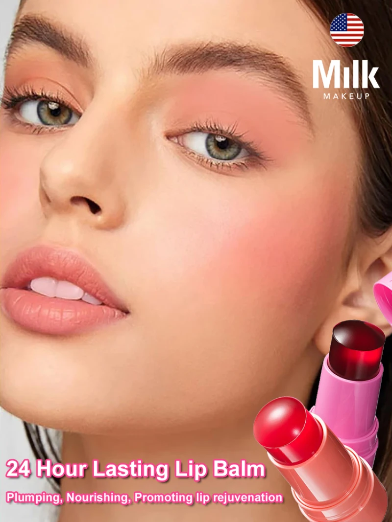 Milk Jelly Cheek Blush Tint 3-in-1 Moisturized Blusher Sticker Water Long Lasting Brighten Matte Facial Contour Rouge Makeup