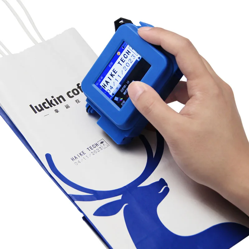 Portable 12.7Mm Mini Handheld Inkjet Printer Manual Barcode Label Price Date Printing Machine 600Dpi for Card Tube Printer