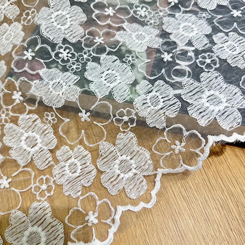 

Водорастворимая вышитая цветочная кружевная ткань, ткань из органзы, свадебное платье, кружевная ткань, аксессуары для одежды, кружевные материалы своими руками