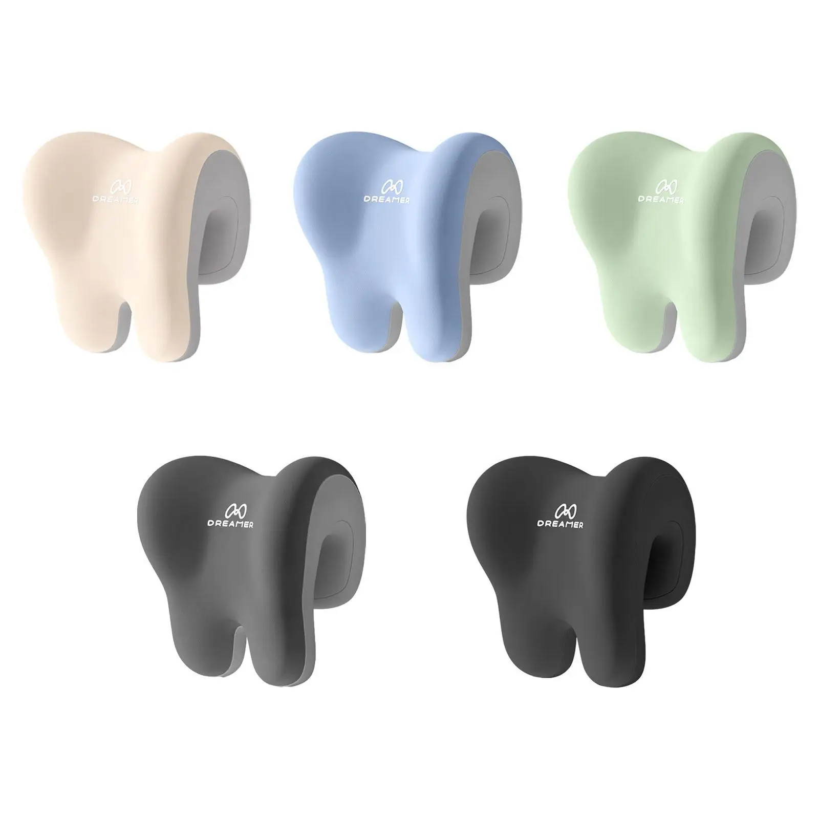 كرسي مكتب لدعم الرقبة، غطاء قماشي مريح وجيد التهوية، وسادة قيلولة