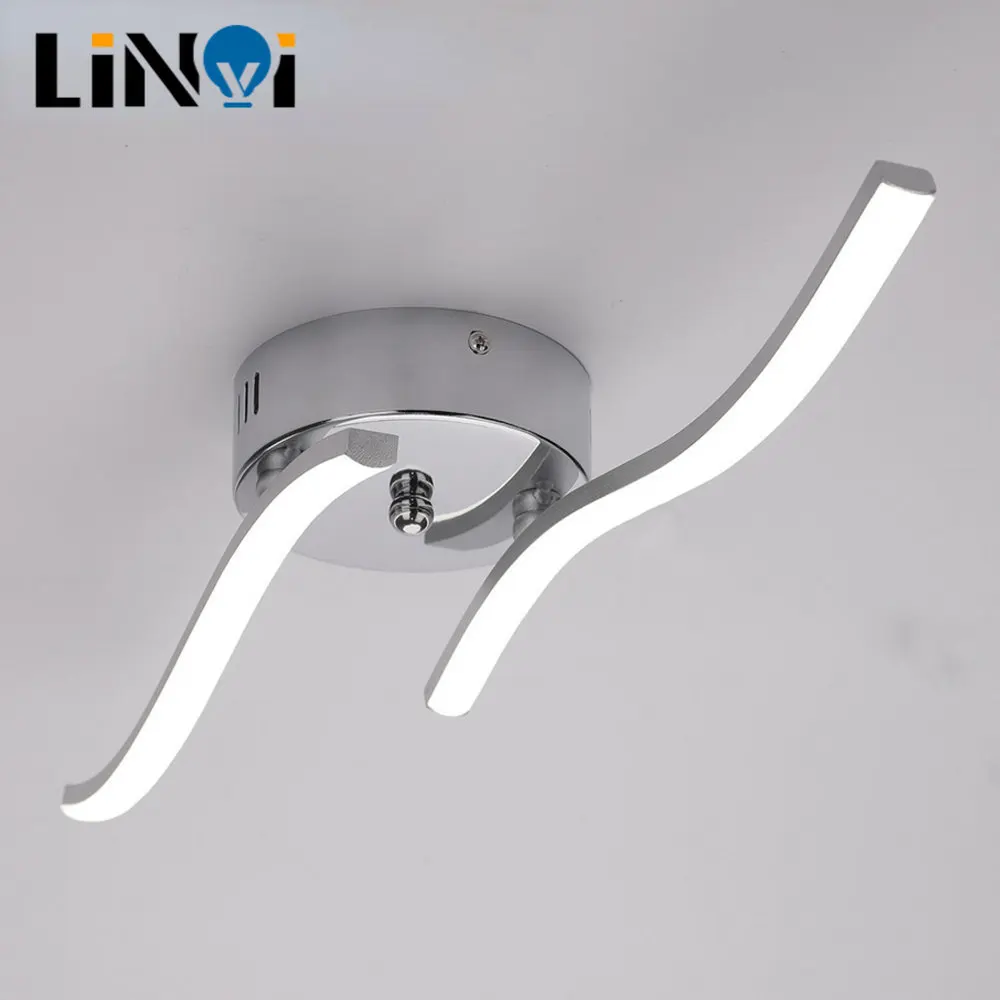 

12W LED Ceiling Light Ceiling Lamp AC85-265V Modern Curved Design 2 Lights for Bar Restaurant Bedroom Living Room