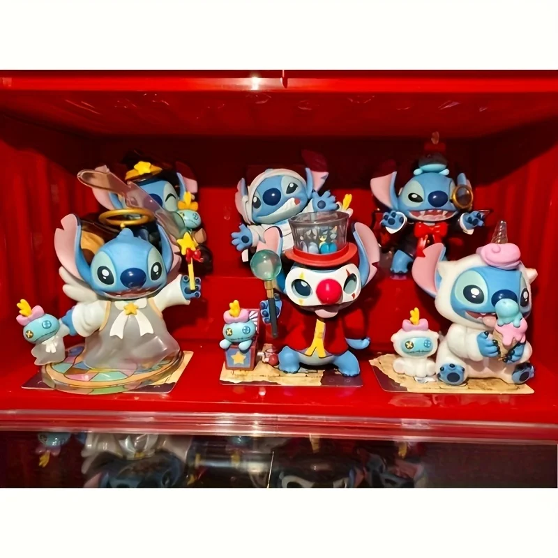 

Коллекционные фигурки Disney Stitch Mystery Box — разные дизайны костюмов, идеально подходят для домашнего/офисного декора и подарков на день рождения